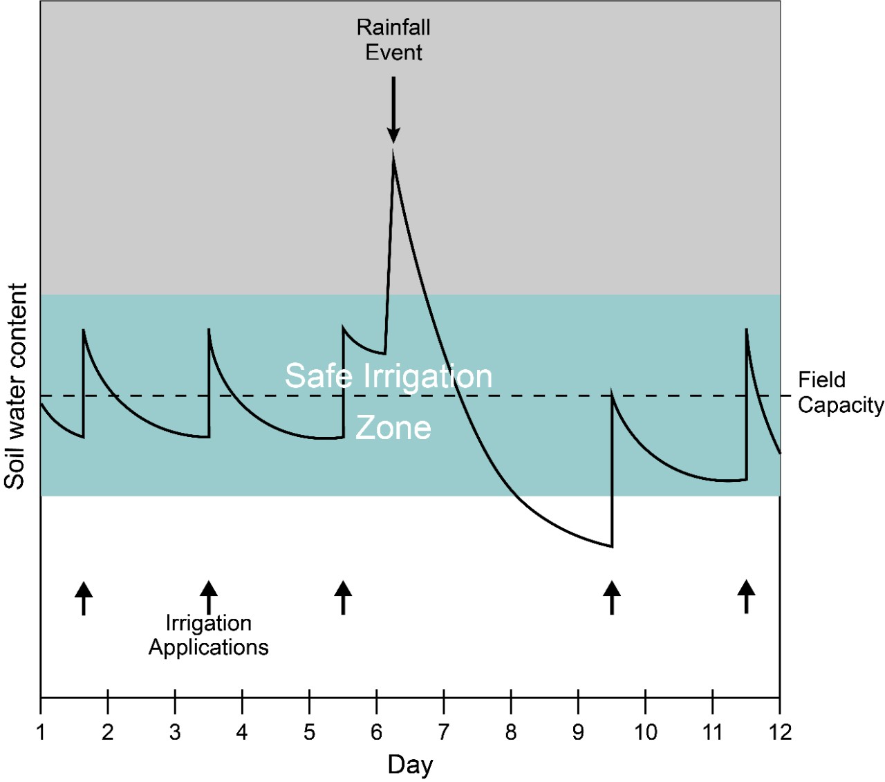Graph of Safe Irrigation Zone