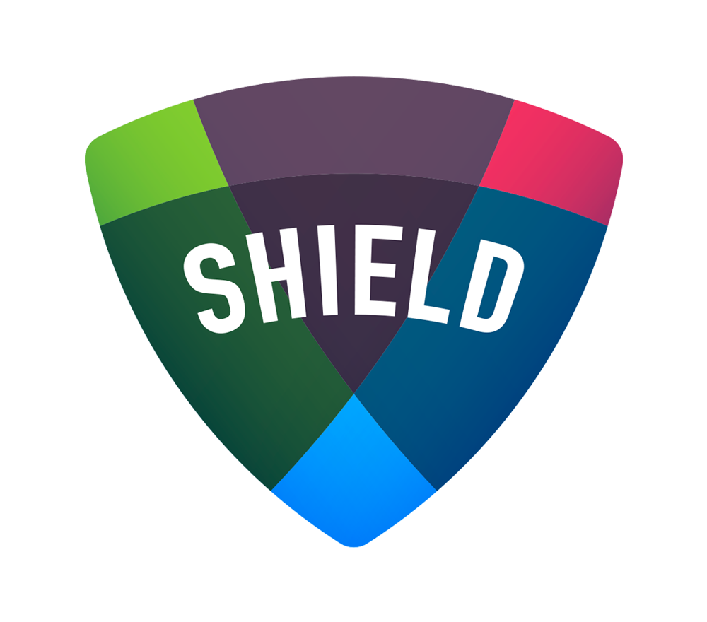 Logotipo de protección y seguridad de semillas de SHIELD