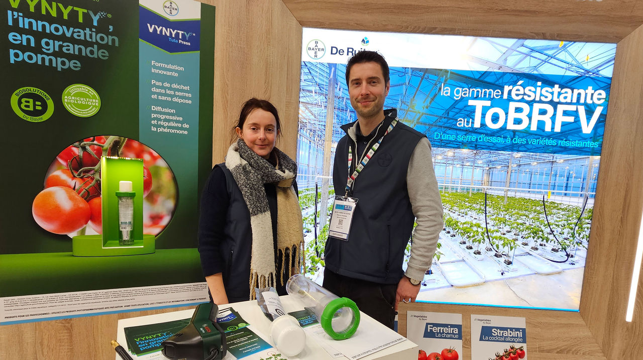 Laure Pitrois, cheffe marché cultures légumières Bayer et Swanny Chouteau, directeur des ventes Seminis-De Ruiter