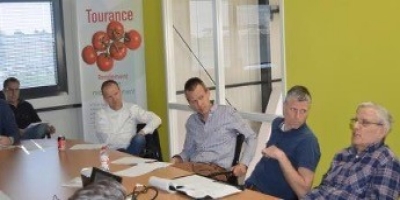 Members of the De Ruiter® vegetable seeds team discuss marketing.